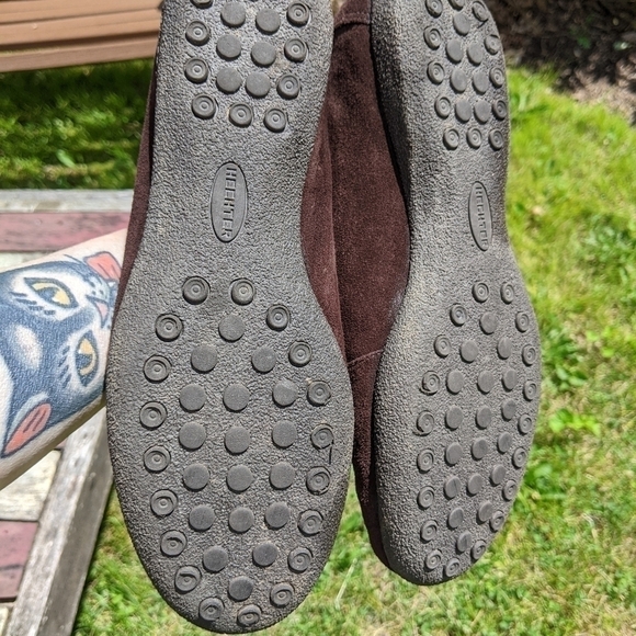 Daniel Hechter Brown Suede Lace Up Ankle Boots Women 7.5 Gorpcore - Picture 11 of 13